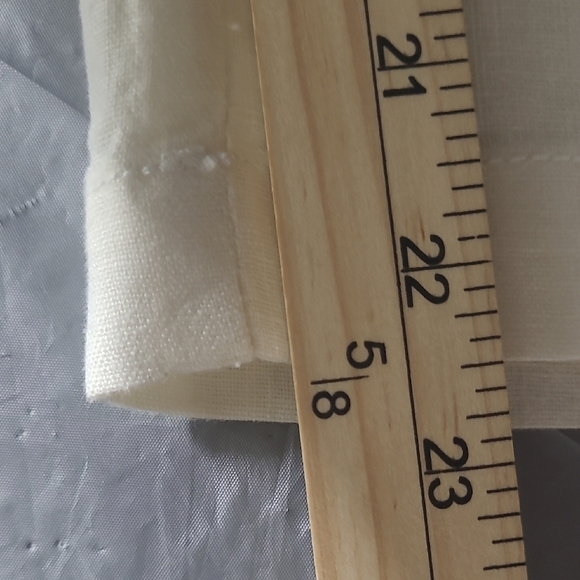 Creamy White Linen Trousers Pants Washable Straight Leg Pockets Unlined Pleated - Picture 6 of 9